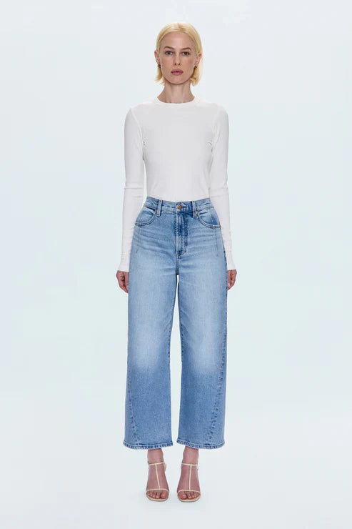 Kyra High Rise Bowed Ankle Jeans