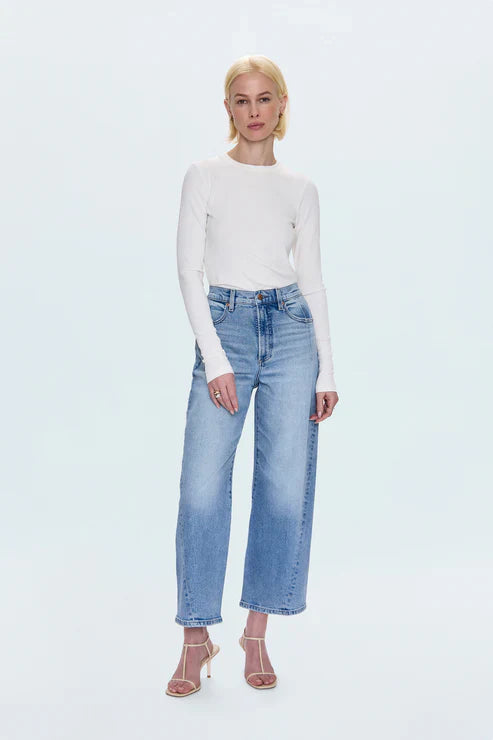 Kyra High Rise Bowed Ankle Jeans