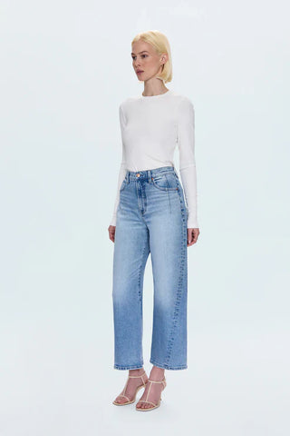 Kyra High Rise Bowed Ankle Jeans