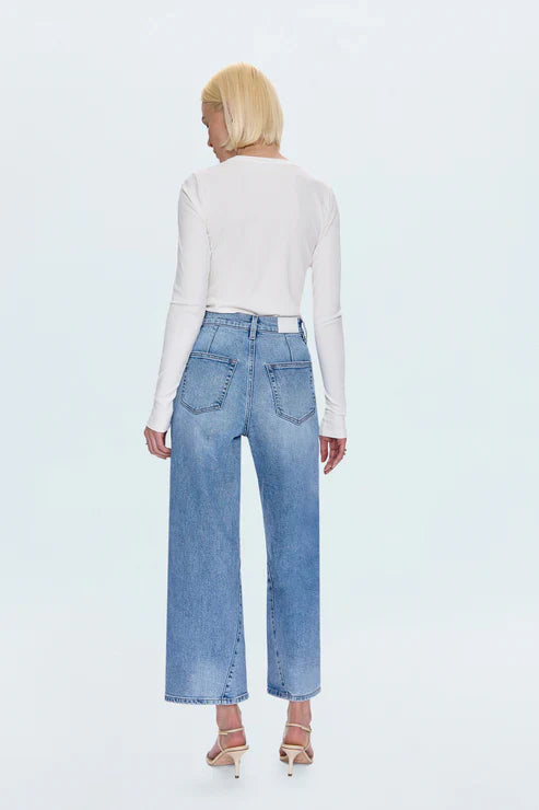 Kyra High Rise Bowed Ankle Jeans
