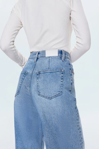 Kyra High Rise Bowed Ankle Jeans