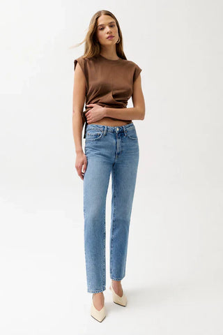 Aleks High Rise Straight Long Jeans Muse - Glamourous Grace