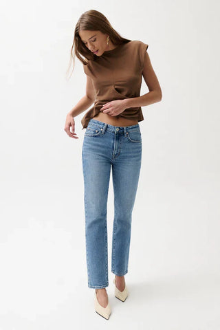 Aleks High Rise Straight Long Jeans Muse - Glamourous Grace
