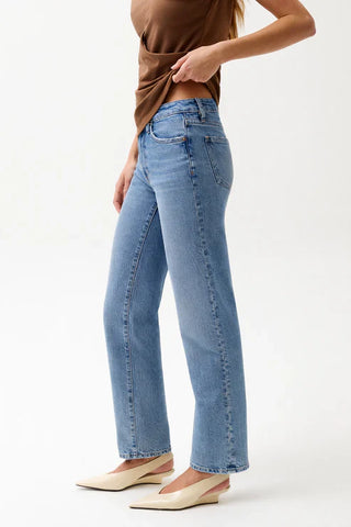 Aleks High Rise Straight Long Jeans Muse - Glamourous Grace