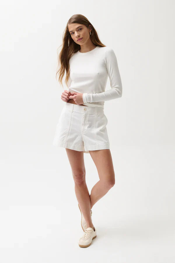 Mason White Relaxed Utility Shorts