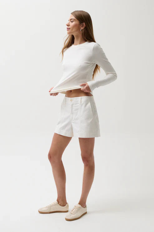 Mason White Relaxed Utility Shorts