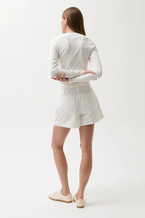Mason White Relaxed Utility Shorts