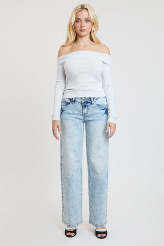 Women's Luxe Britney Wide Leg Jeans - Glamourous Grace