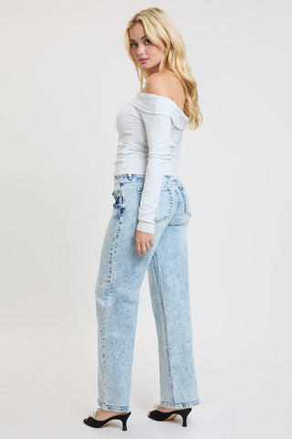 Women's Luxe Britney Wide Leg Jeans - Glamourous Grace