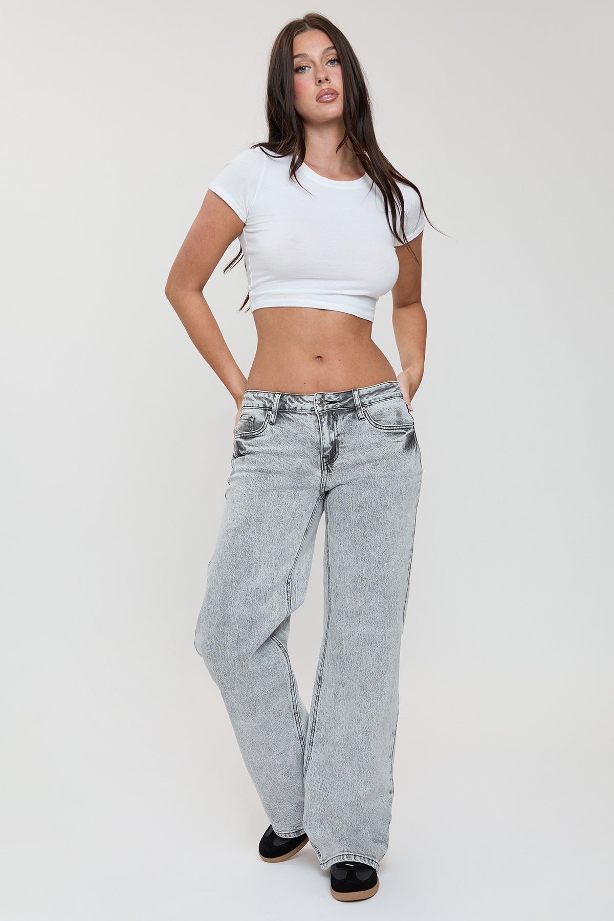 Women's Luxe Britney Wide Leg Jeans - Glamourous Grace