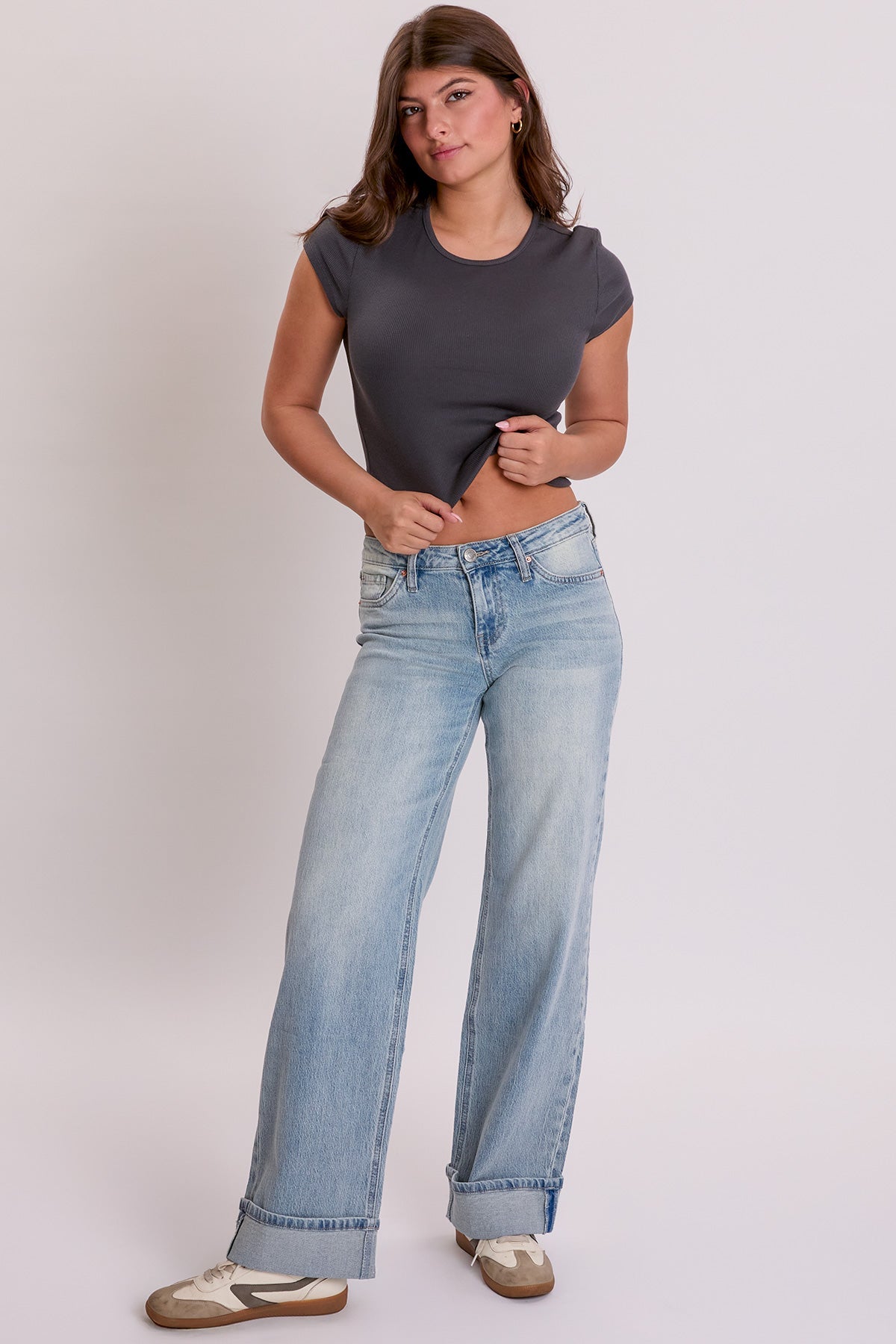 Women's Britney Wide Leg Cuff Jeans - Glamourous Grace