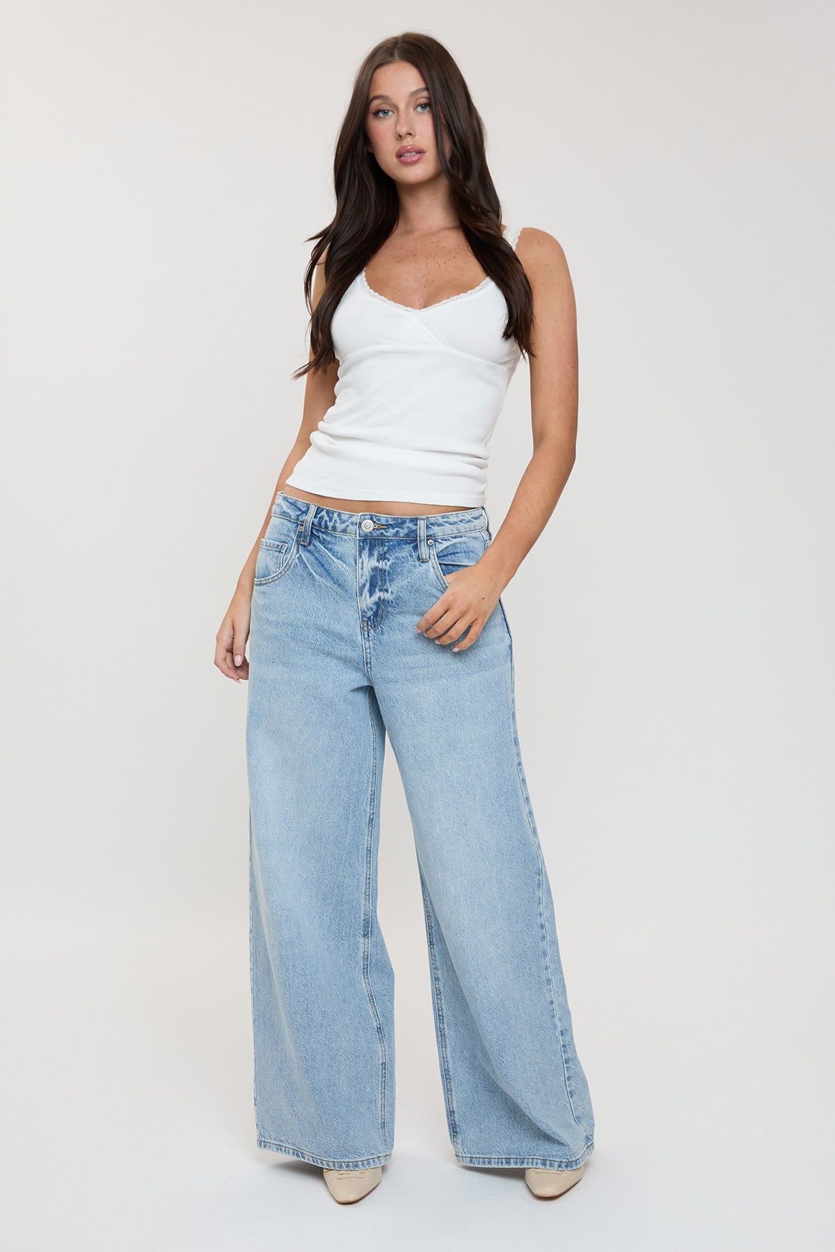Women's Billie Baggy Wide Leg Jeans - Glamourous Grace