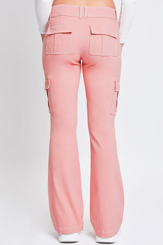 Women's 2 Button Low Rise Cargo Flare Pants