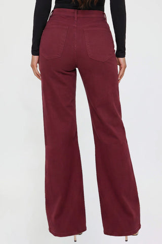 Women's Hyperstretch Wide Leg Pants, Dark Wine