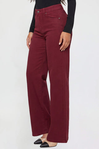 Women's Hyperstretch Wide Leg Pants, Dark Wine