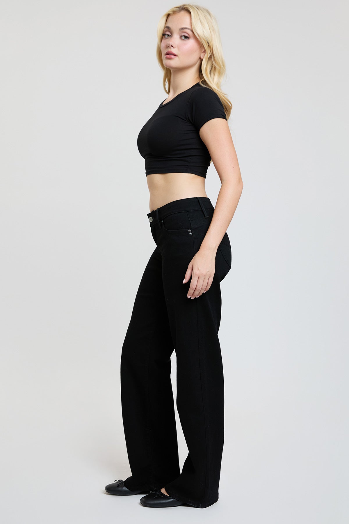 Women's Low Rise WannaBettaButt Wide Leg Jeans