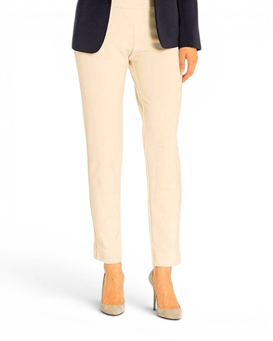 Krazy Larry P21 Microfiber Straight Leg Pant - Cream - Glamourous Grace