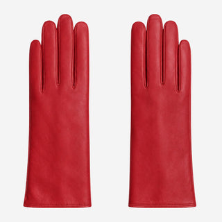 P2666 (red) - Women’s unlined Italian lambskin leather dress gloves - Glamourous Grace