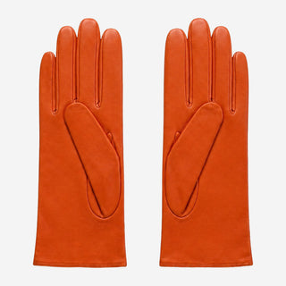 P2666 (orange) – Women’s unlined Italian lambskin leather dress gloves - Glamourous Grace