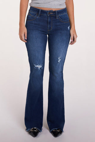 Women's Luxe High Rise WannaBettaButt Flare Jeans - Glamourous Grace