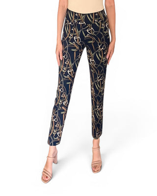 Krazy Larry P507 Pull on Ankle Pant - Navy Belts