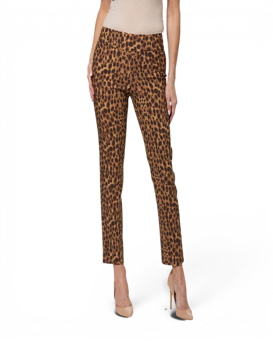 Krazy Larry P507 Ankle Pull on Pant - Brown Leopard - Glamourous Grace