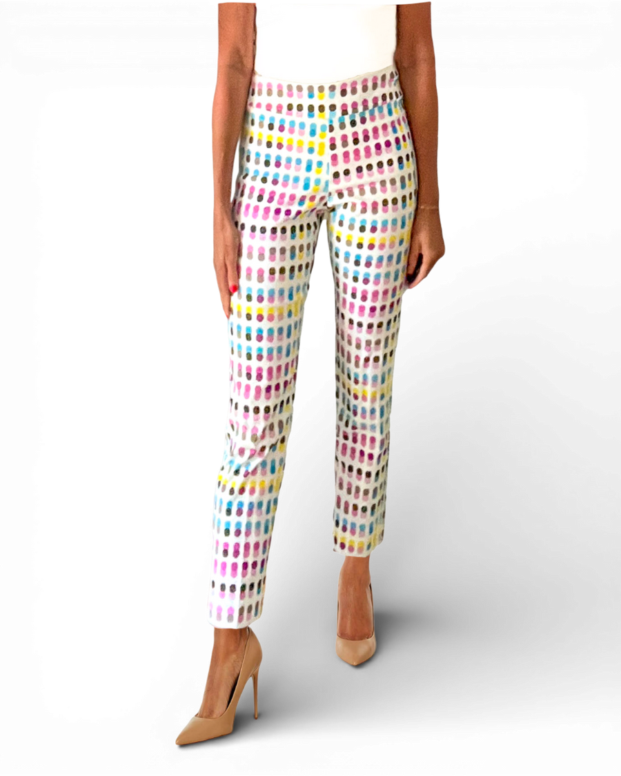 Krazy Larry P507 Pull on Pant - Blue Dots - Glamourous Grace