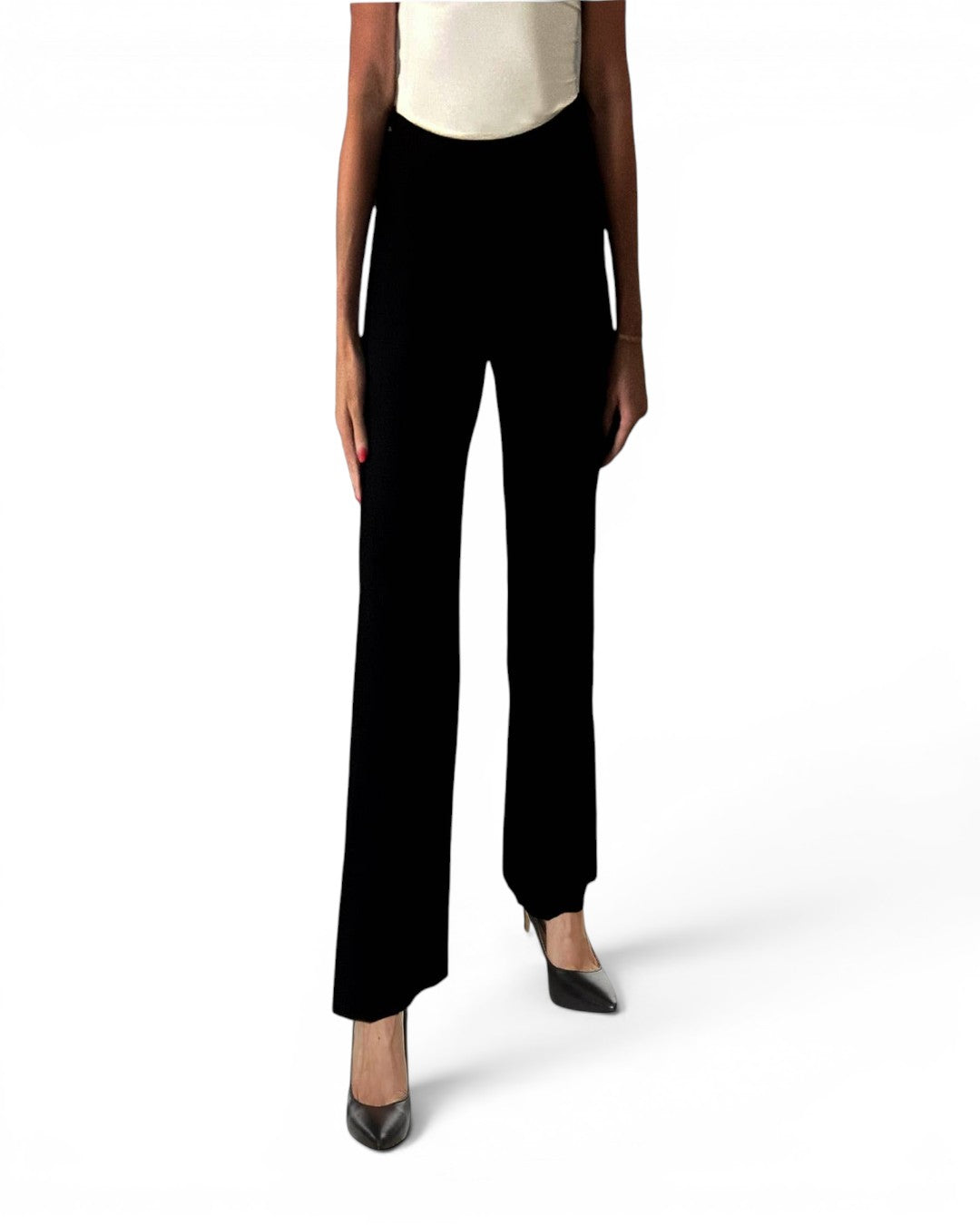 Krazy Larry P600 Pull on Wide Ankle Pant - Black