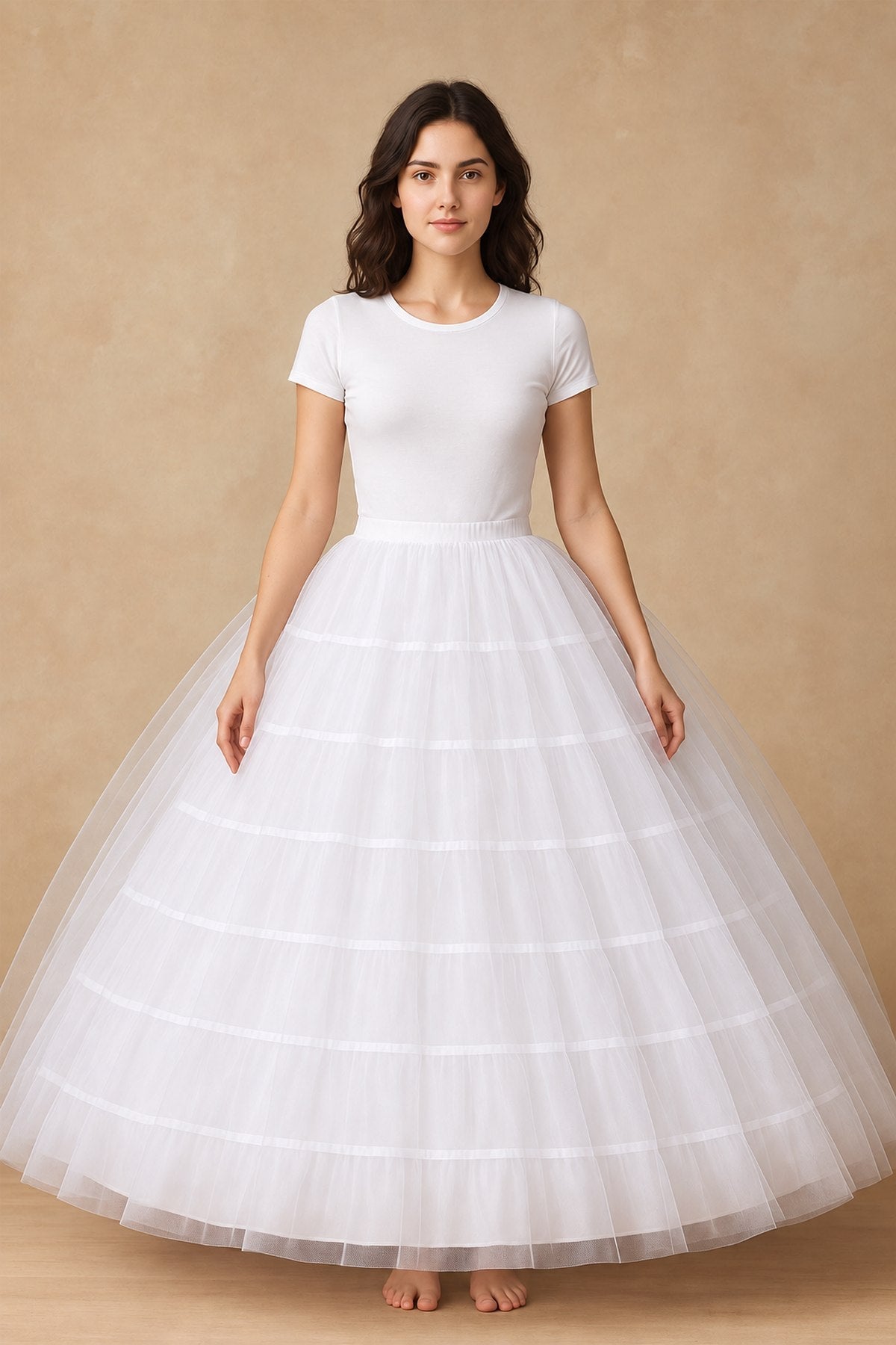 Juliet P60A 6-Hoop Quinceañera Petticoat | Full Volume Crinoline - Glamourous Grace