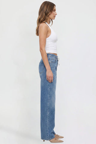 Women's Luxe Britney 90'S fit Tie Front Jeans