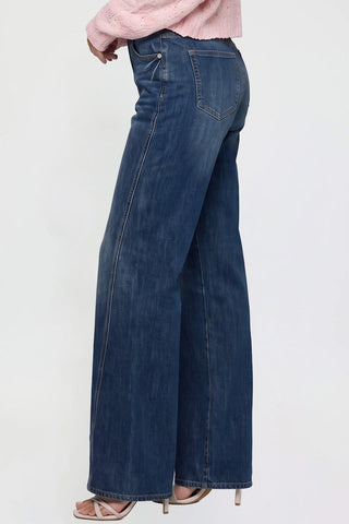 Women's Wide Leg Jeans with Seam Detail