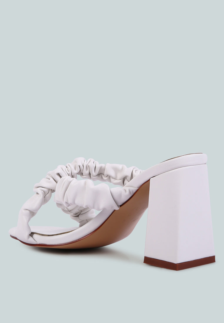 Page 3 Scrunchie Strap Block Sandals - Glamourous Grace