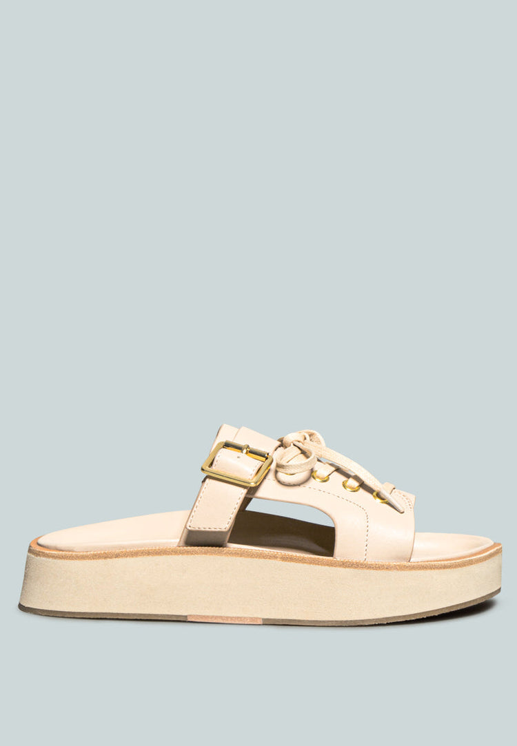 Patton Cut Out Buckled Platform Sandals - Glamourous Grace