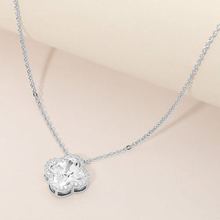 CZ Quatrefoil Pendant Necklace
