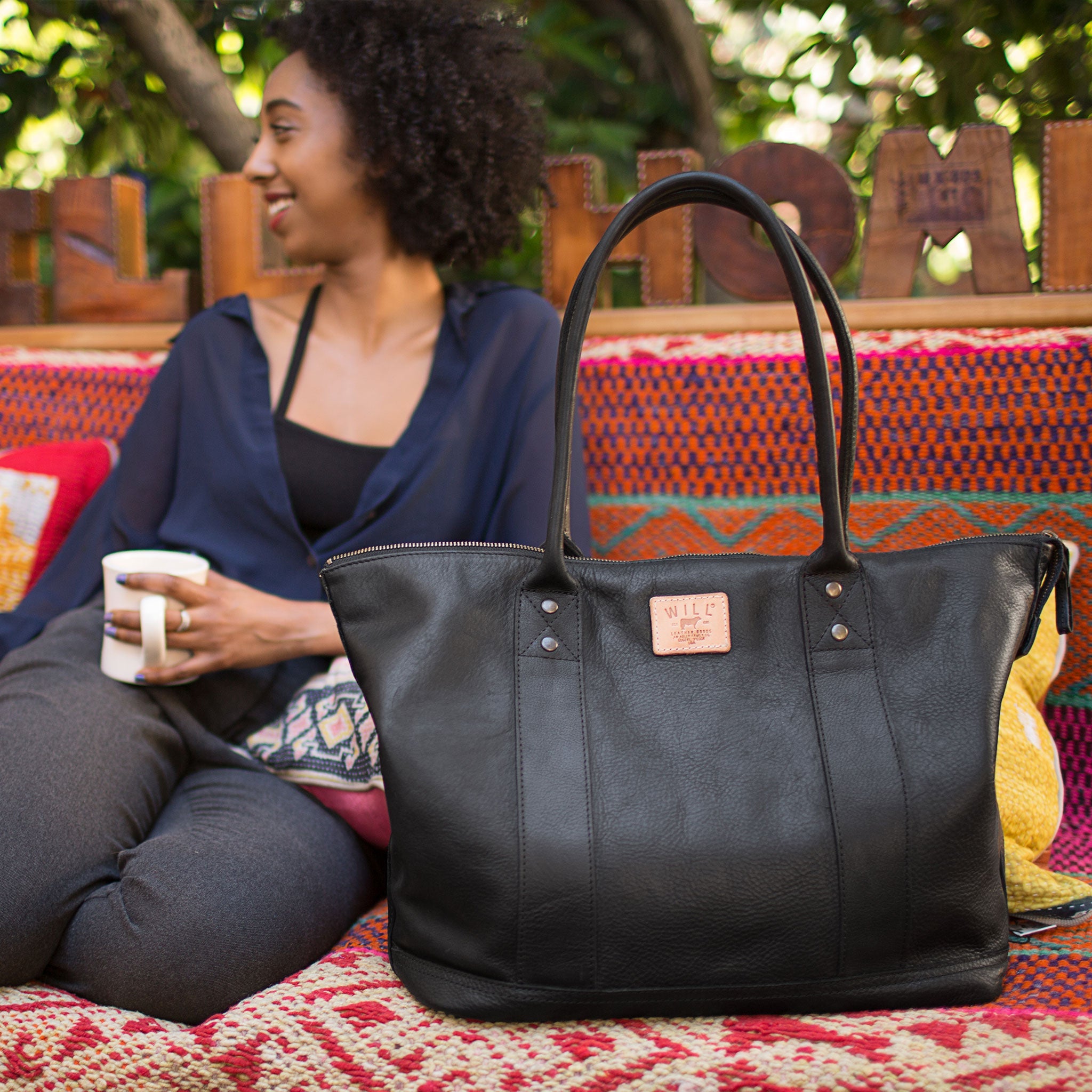 Twenty Four Seven Leather Tote - Glamourous Grace