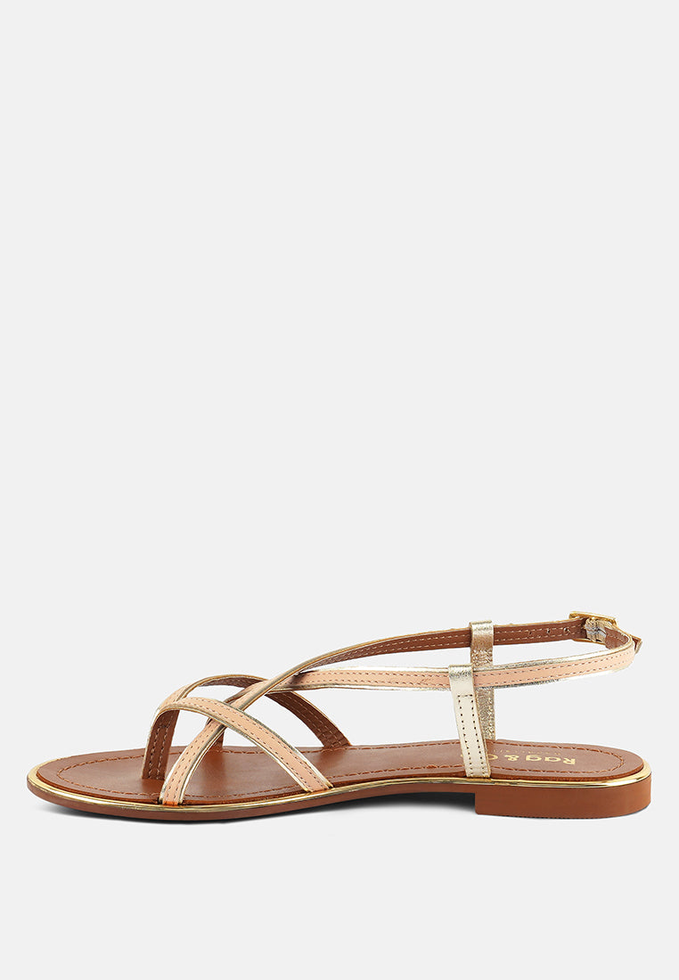 Pheobe Strappy Flat Sandals - Glamourous Grace