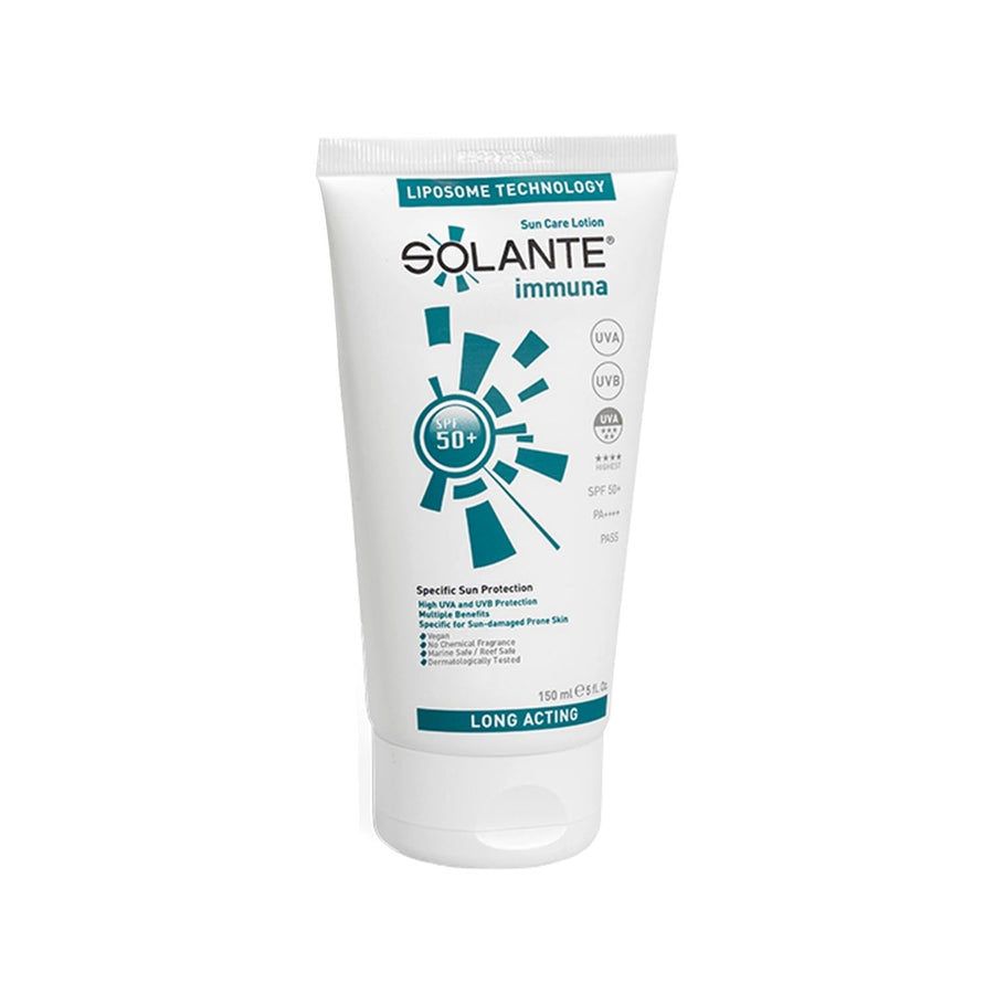 Solante Immuna SPF 50+ Sunscreen Lotion: Broad Spectrum Protection, Prevents Sunburn & Skin Aging - 150ml - Glamourous Grace