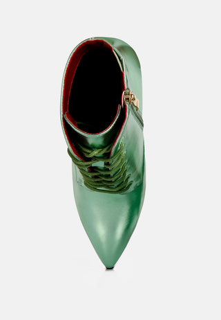 Piet Metallic Stiletto Ankle Boot