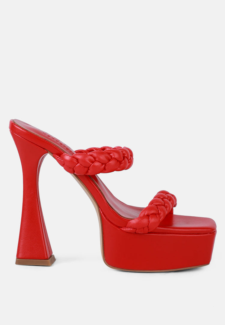 Pin-Up Braided High Heel Sandals - Glamourous Grace