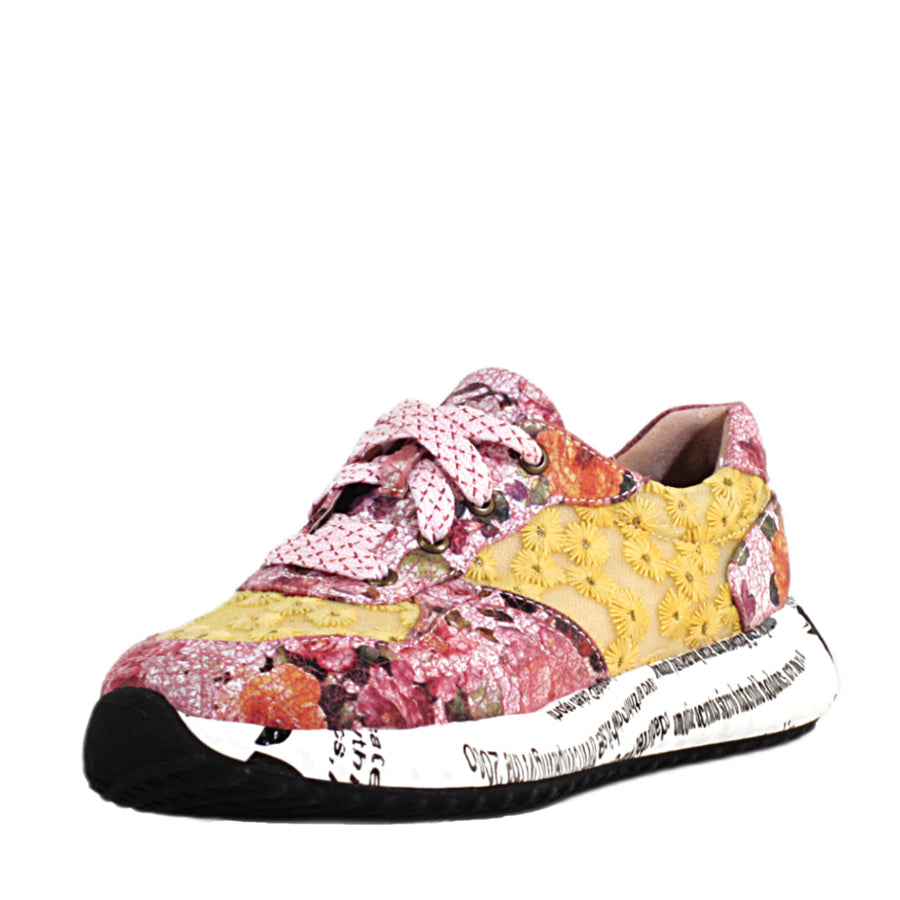 Pinky Floral Dad Sneakers - Glamourous Grace