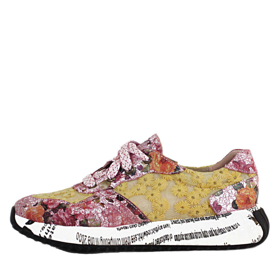 Pinky Floral Dad Sneakers - Glamourous Grace