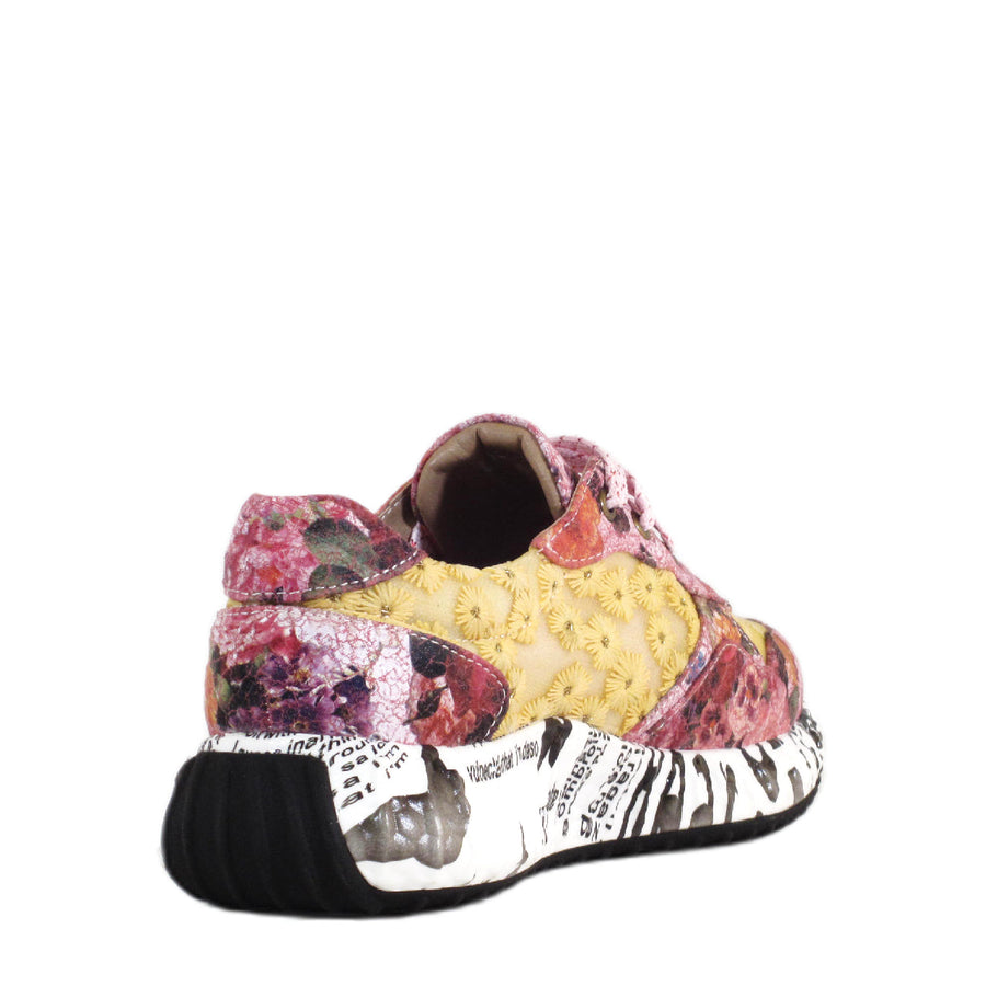 Pinky Floral Dad Sneakers - Glamourous Grace