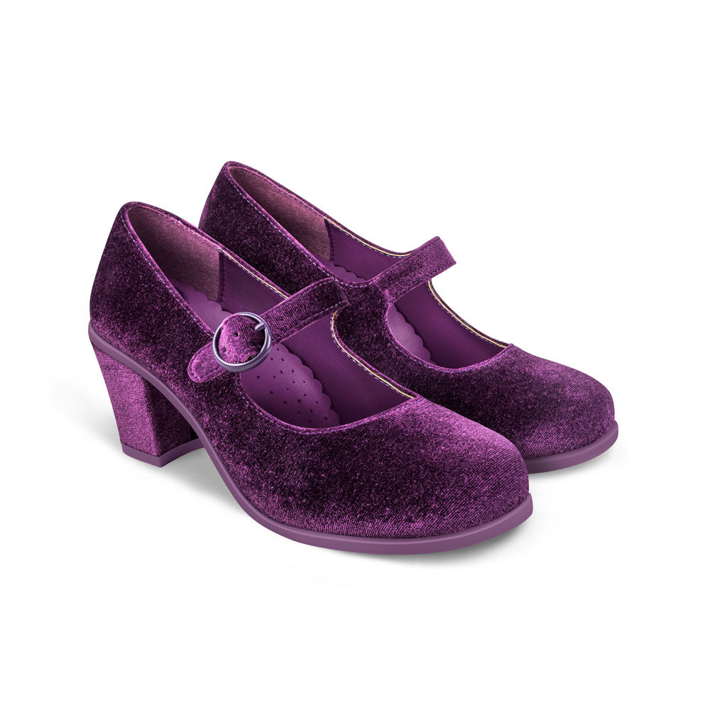 Plum Elixir Women's Mary Jane Mid Heels - Glamourous Grace