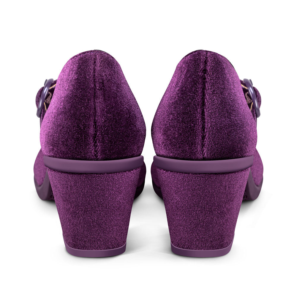 Plum Elixir Women's Mary Jane Mid Heels - Glamourous Grace