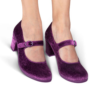 Plum Elixir Women's Mary Jane Mid Heels