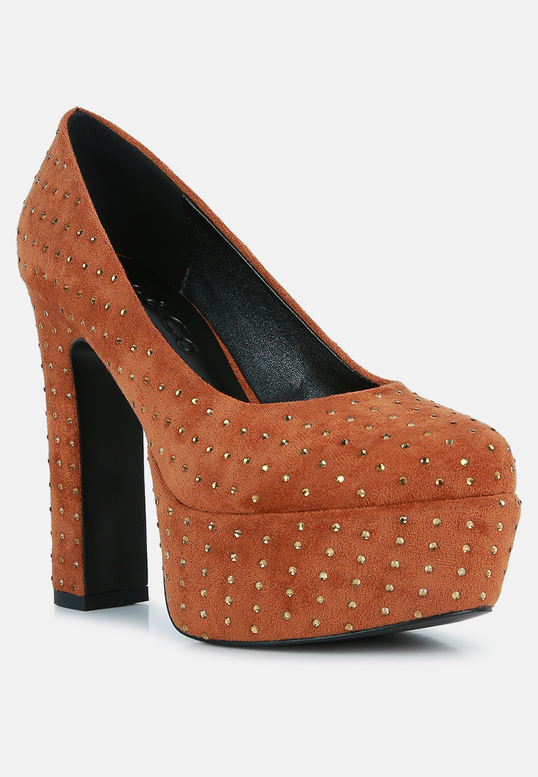 Poppins Glinting Platform High Pumps - Glamourous Grace