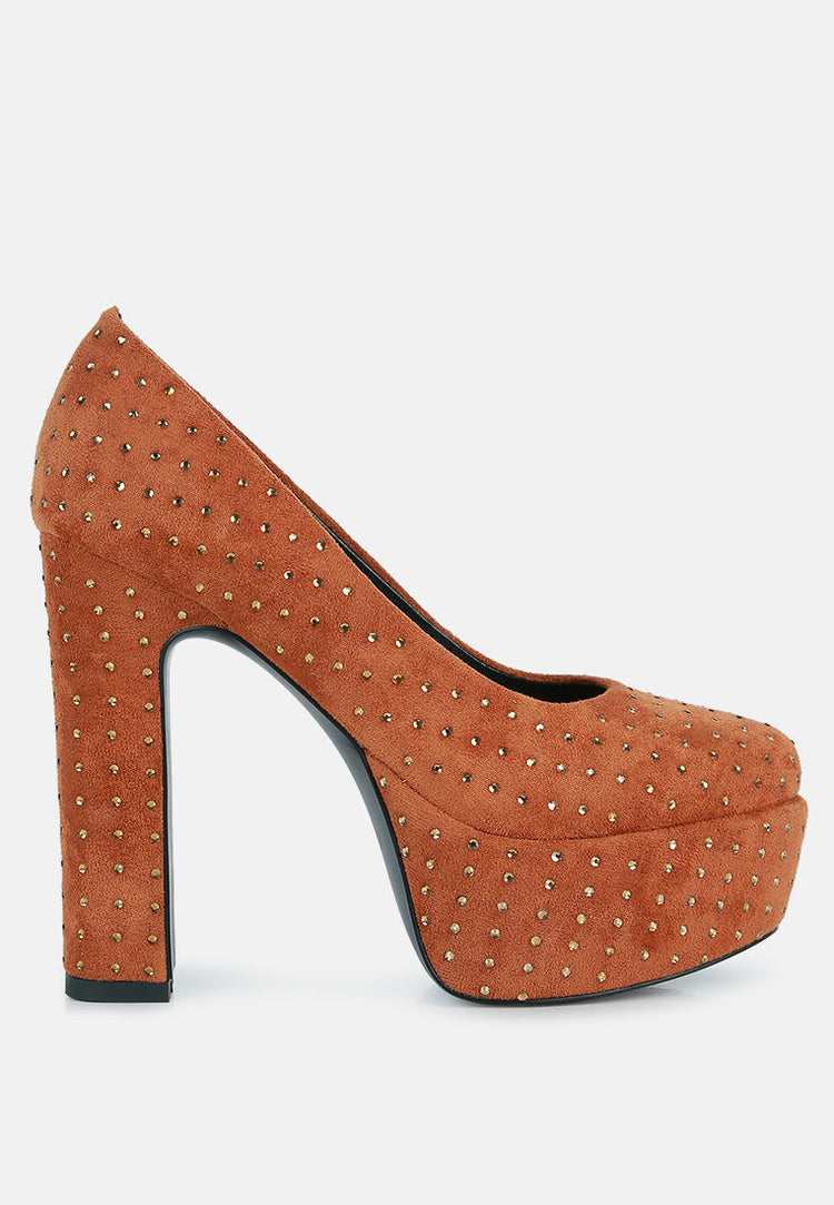 Poppins Glinting Platform High Pumps - Glamourous Grace