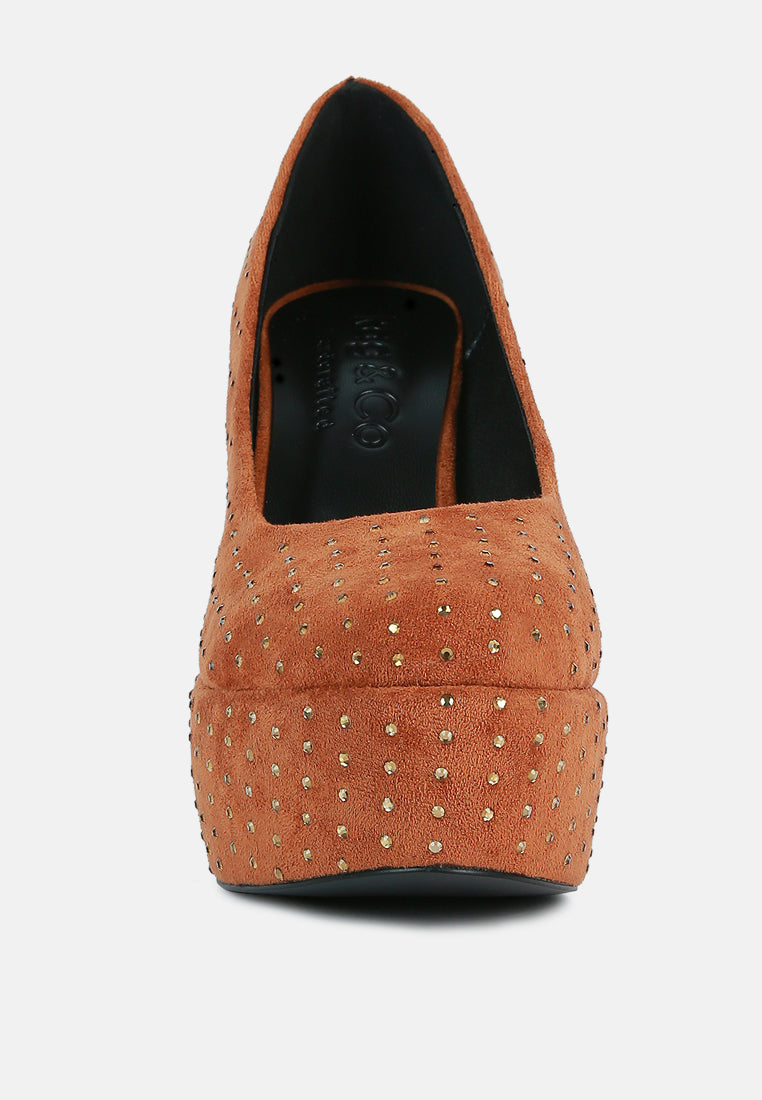 Poppins Glinting Platform High Pumps - Glamourous Grace