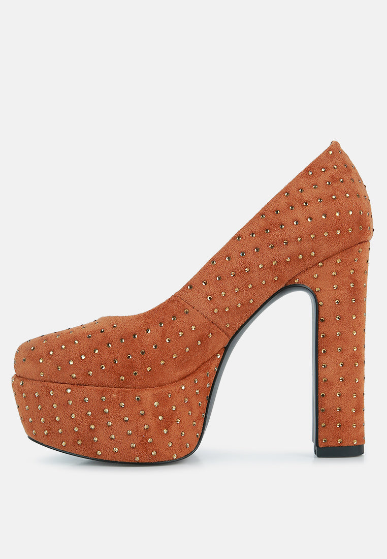 Poppins Glinting Platform High Pumps - Glamourous Grace
