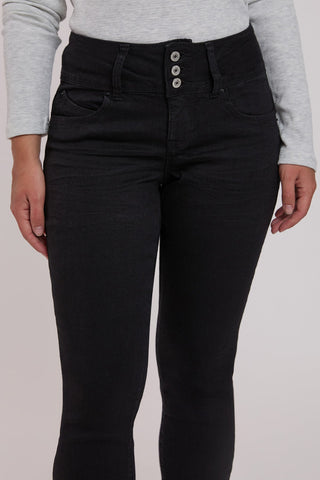 Women's Petite WannaBettaButt 3 Button Skinny Ankle Sustainable Jean